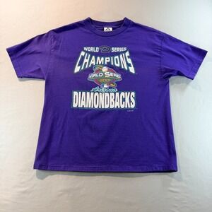 2001 Arizona Diamondbacks World Series Champions Boys Medium Purple T-Shirt